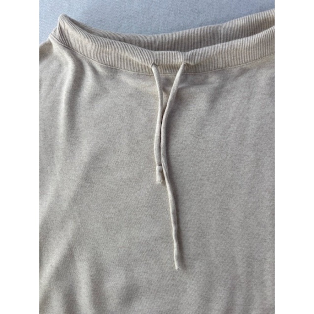 Aerie Wide Scoop Neck Drawstring Cream Oversized Sweatshirt LRG Athleisure Comfy - Picture 2 of 9